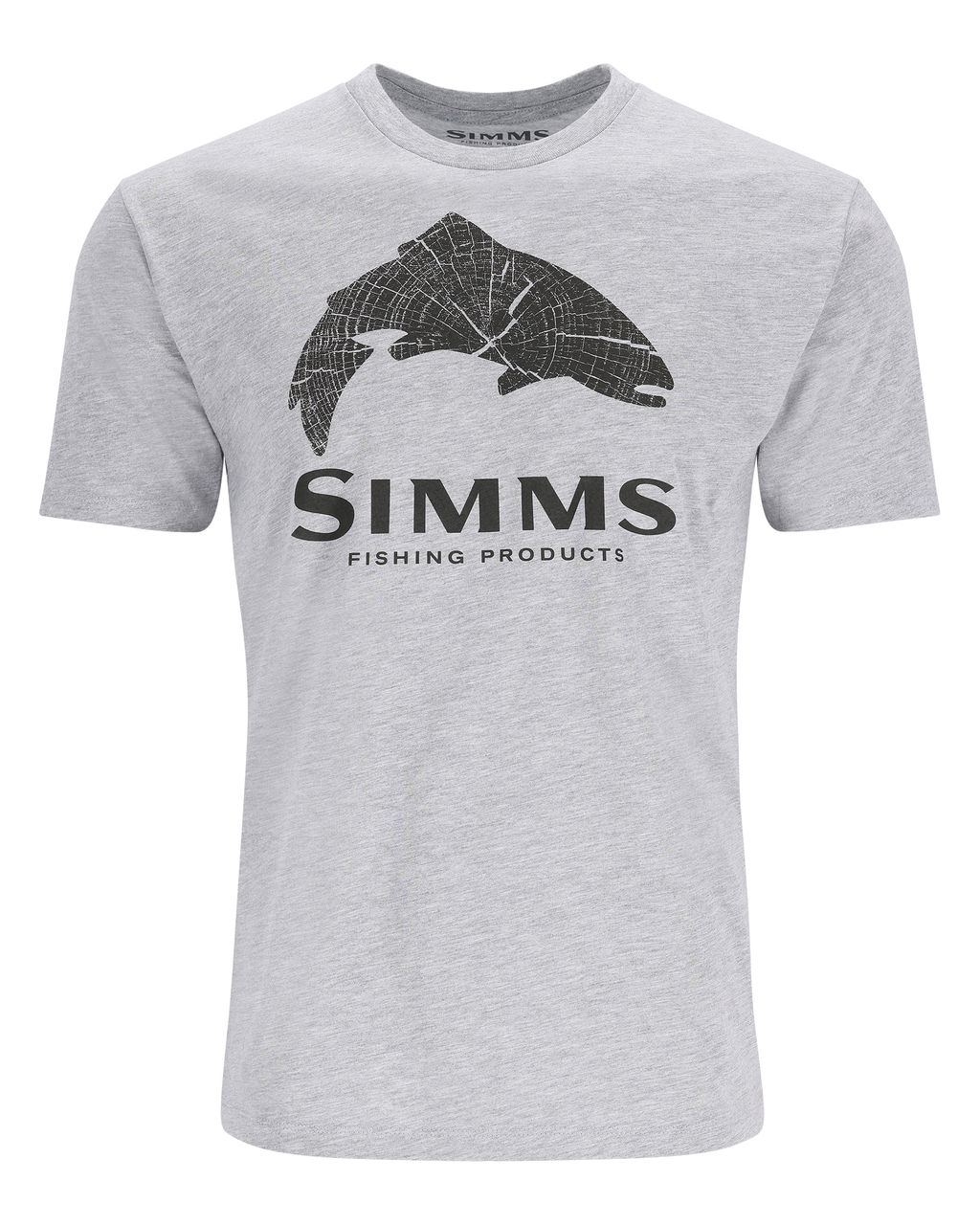 Wood Trout Fill  T-Shirt GREY HEATHER / S