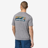 Men's Capilene® Cool Daily Graphic T-Shirt - Waters BOARDSHORT LOGO ABALONE BLUE: FEATHER GREY / S