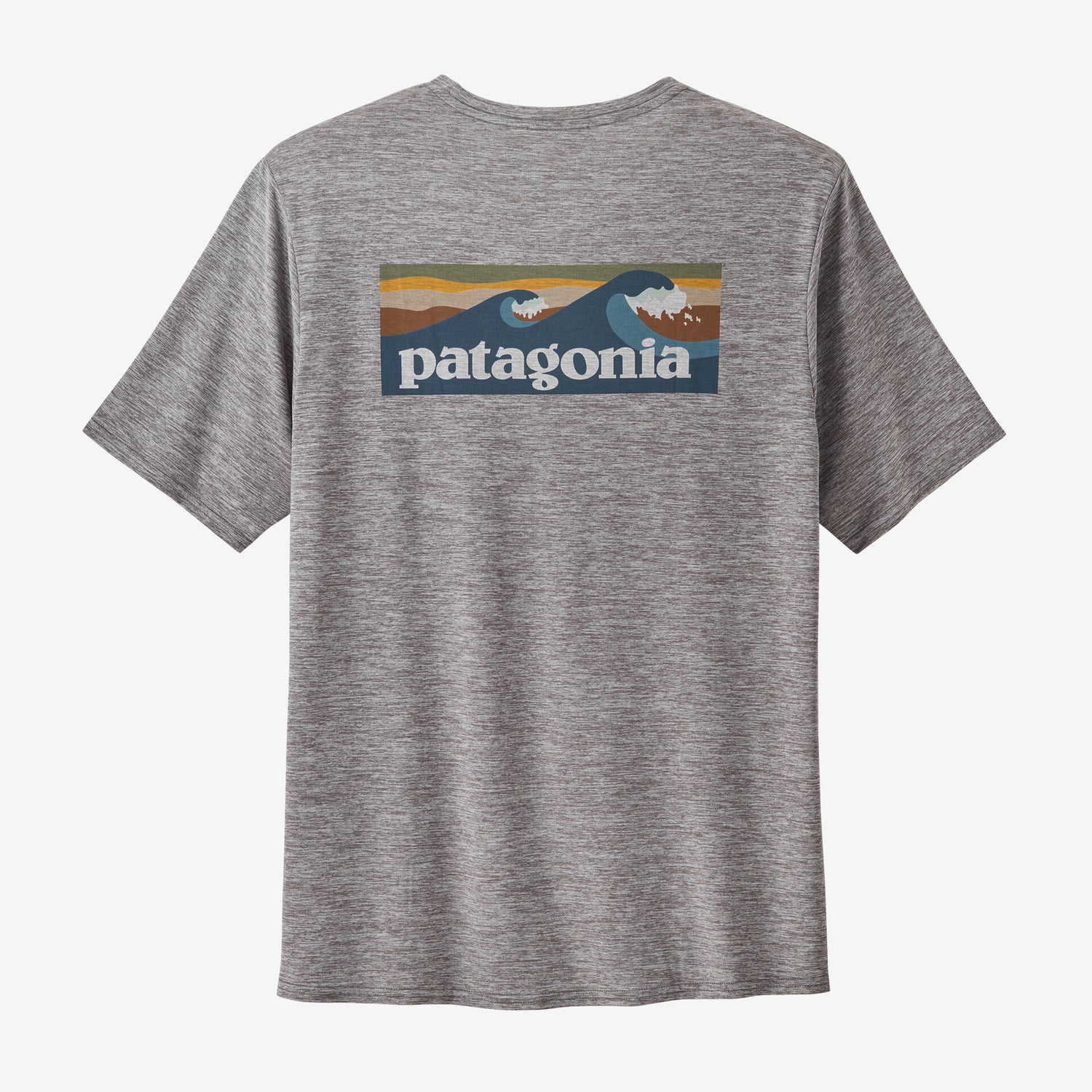 Men's Capilene® Cool Daily Graphic T-Shirt - Waters BOARDSHORT LOGO ABALONE BLUE: FEATHER GREY / S