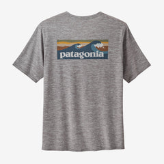Men's Capilene® Cool Daily Graphic T-Shirt - Waters BOARDSHORT LOGO ABALONE BLUE: FEATHER GREY / S