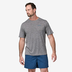 Men's Capilene® Cool Daily Graphic T-Shirt - Waters BOARDSHORT LOGO ABALONE BLUE: FEATHER GREY / S