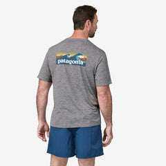 Men's Capilene® Cool Daily Graphic T-Shirt - Waters BOARDSHORT LOGO ABALONE BLUE: FEATHER GREY / S