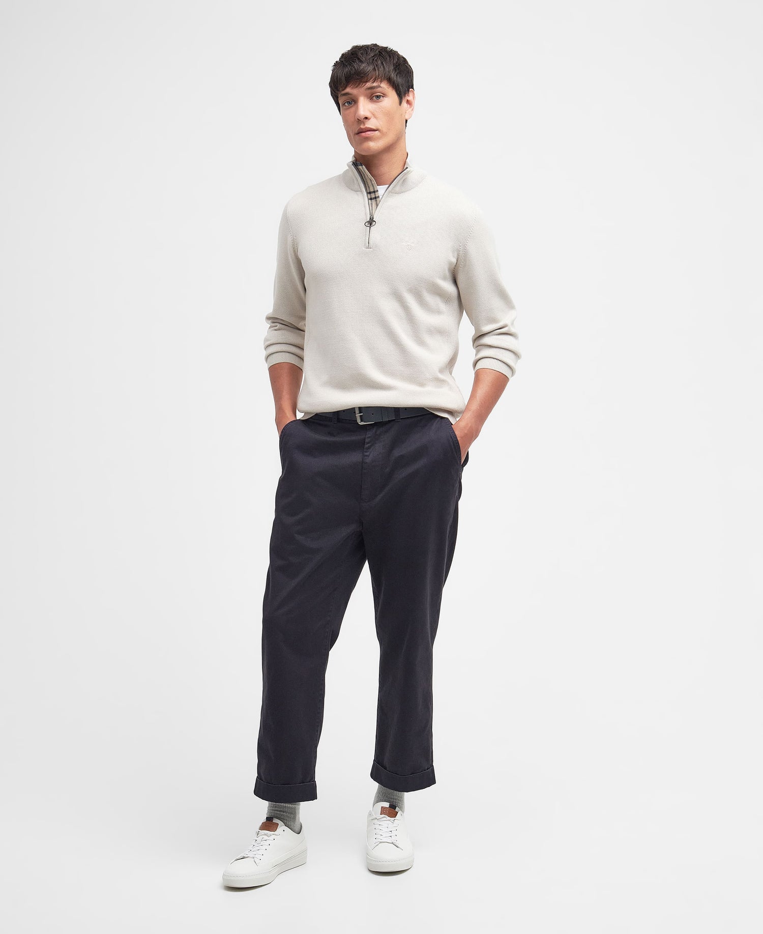 Cotton Half zip Men MIST / M