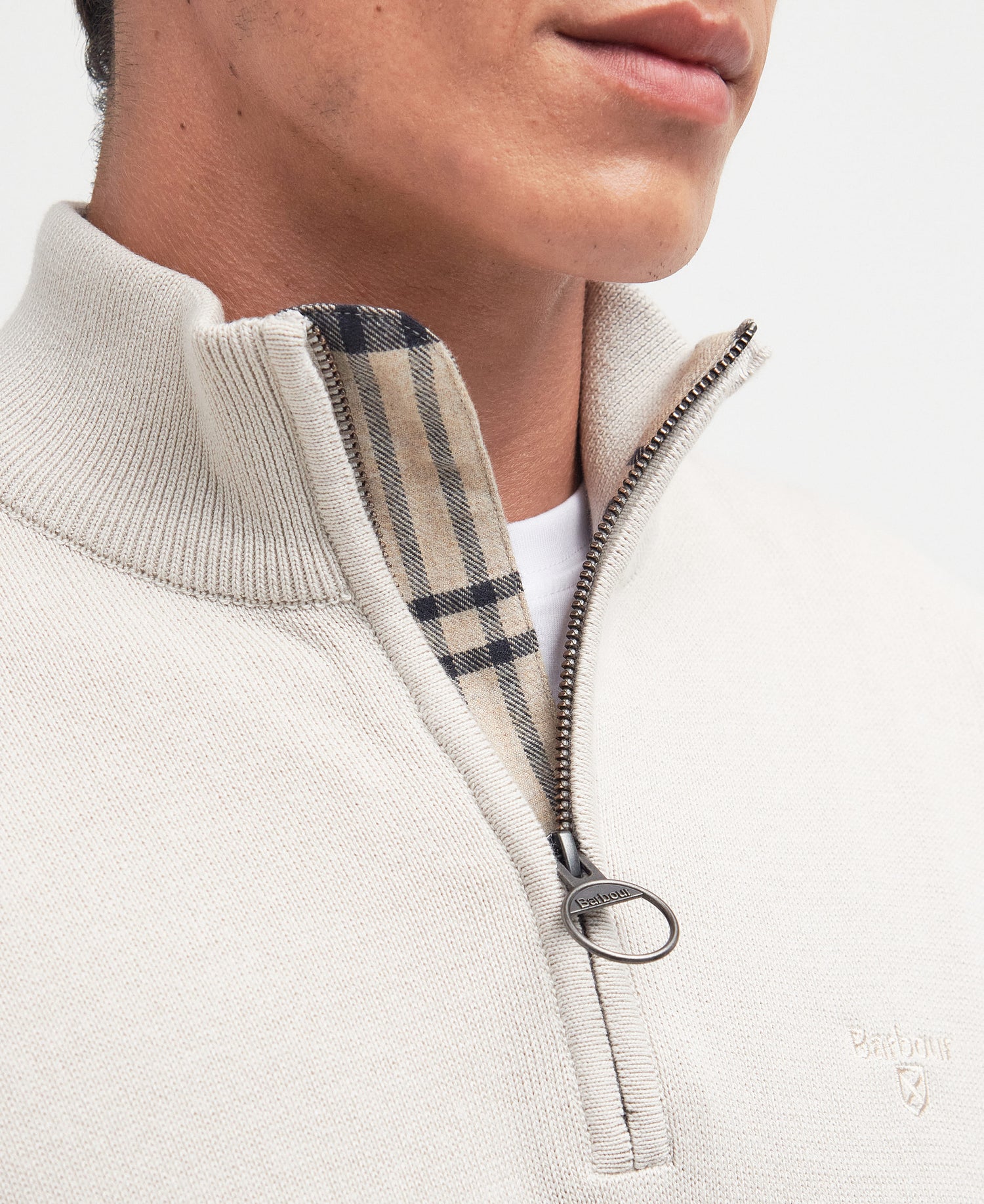 Cotton Half zip Men MIST / M
