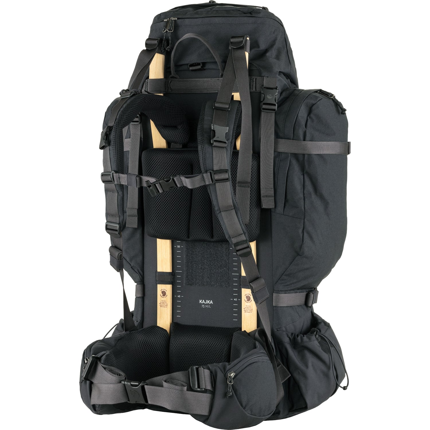 Kajka 75 Ryggsäck COAL BLACK / S/M
