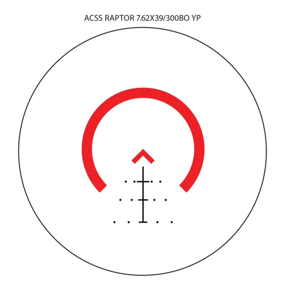 SLx 3 x Micro Prismasikte Med Belyst Röd ACSS Raptor 7.62/300BO - Yard