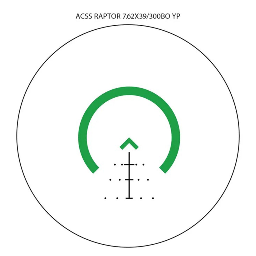 SLx 3 x Micro Prismasikte Med Belyst Grön ACSS Raptor 7.62x39/300AAC - Yard
