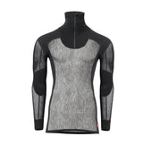 WoolNet Original Polo w/Zip Men Jet Black JET BLACK / XS