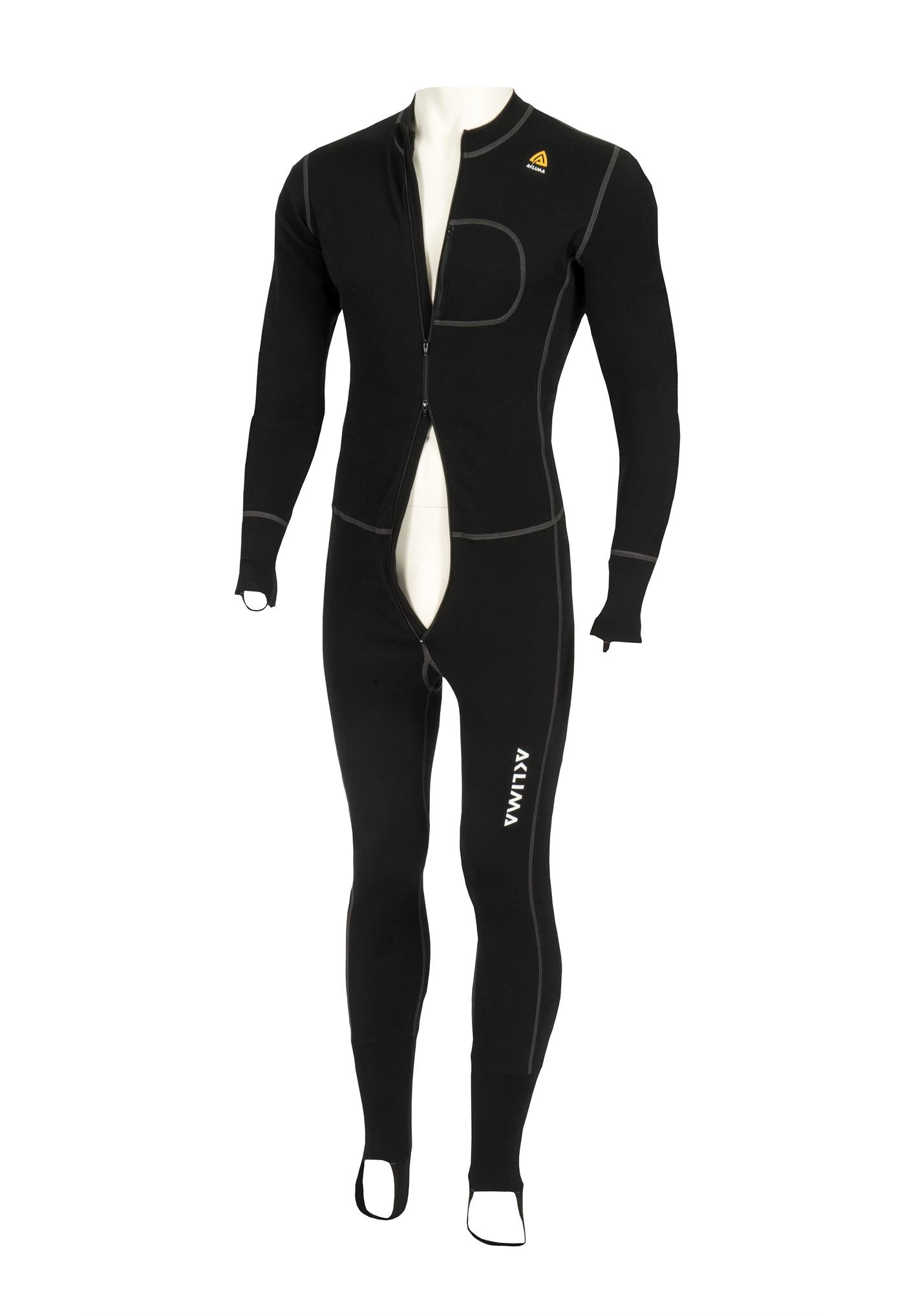 WarmWool Bodypiece Unisex JET BLACK / XS