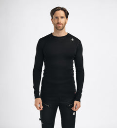 WarmWool Crewneck Shirt Men JET BLACK / XS