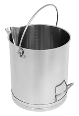 Hink med pip och lock i rostfritt stål (syrafast) 10 L