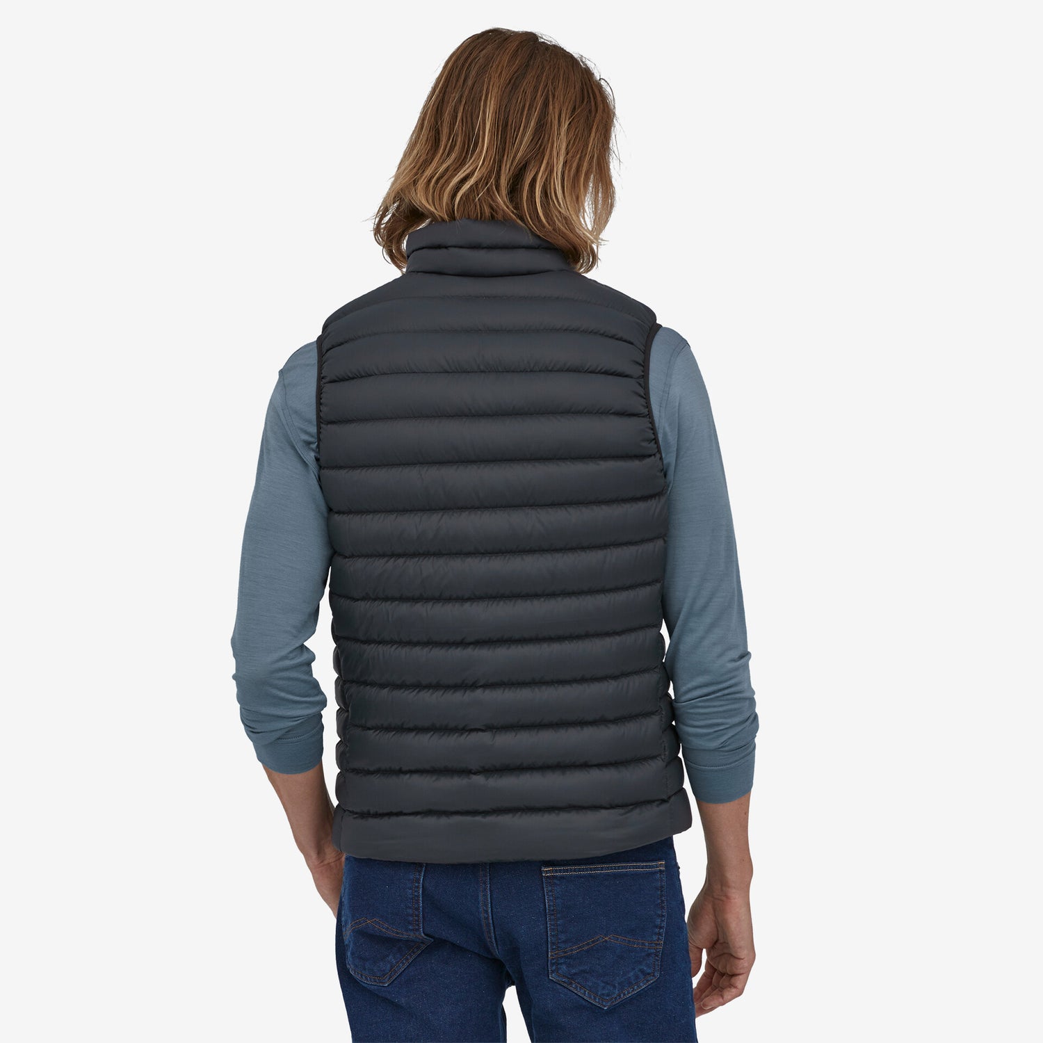 Men's Down Sweater Vest BLACK / XS