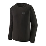 Men's L/S Cap Cool Trail Graphic Shirt STRATA STENCIL: BLACK / XS