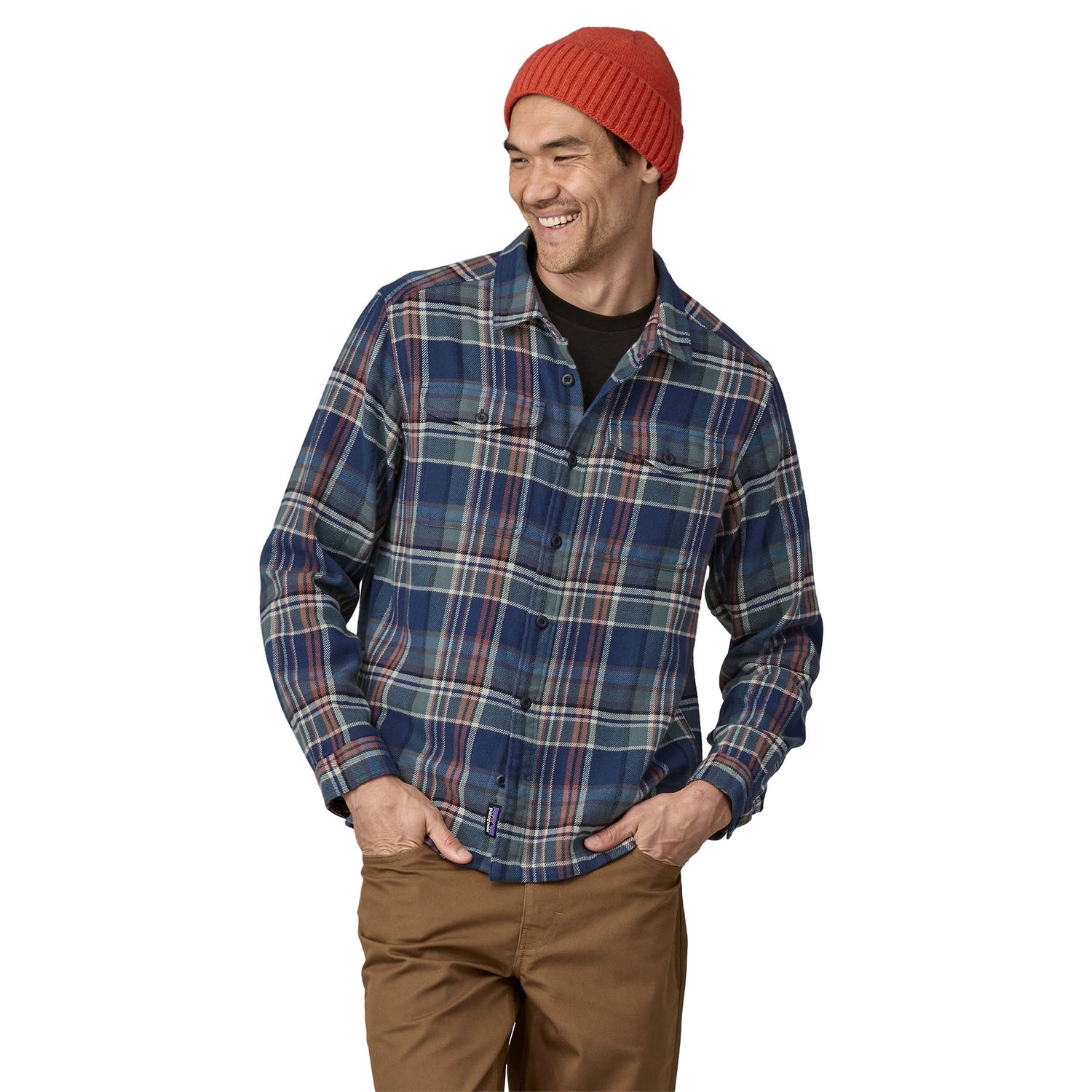 Men's Fjord Flannel Shirt ADVENTURER: NEW NAVY / XS