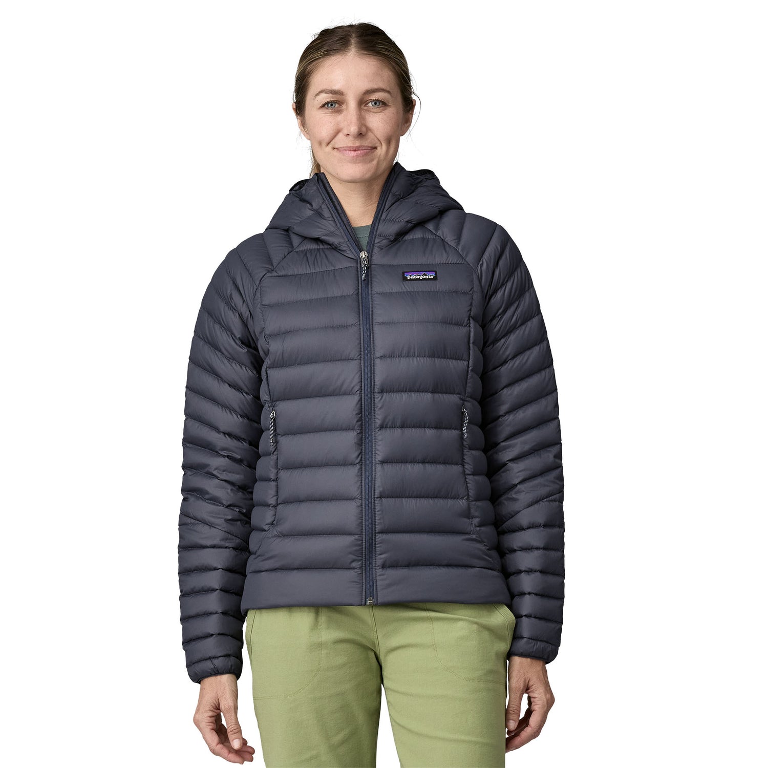 Women's Down Sweater Hoody SMOLDER BLUE / XS