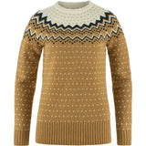 Övik Knit Sweater Women BUCKWHEAT BROWN-CHALK WHITE / S