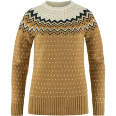 Övik Knit Sweater Women BUCKWHEAT BROWN-CHALK WHITE / S
