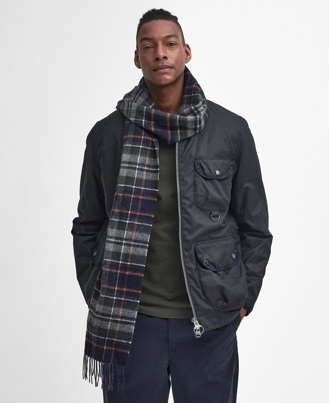 New Check halsduk SAND BEIGE PLAID / EN STL