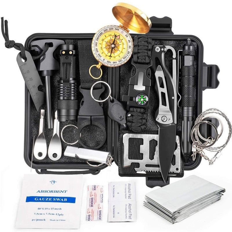 18-in-1 Survival & Emergency Kit SVART/SILVER / ONE SIZE