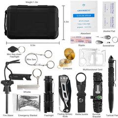 18-in-1 Survival & Emergency Kit SVART/SILVER / ONE SIZE