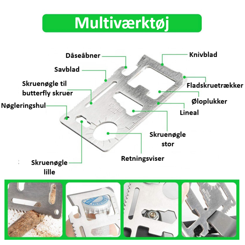 18-in-1 Survival & Emergency Kit SVART/SILVER / ONE SIZE