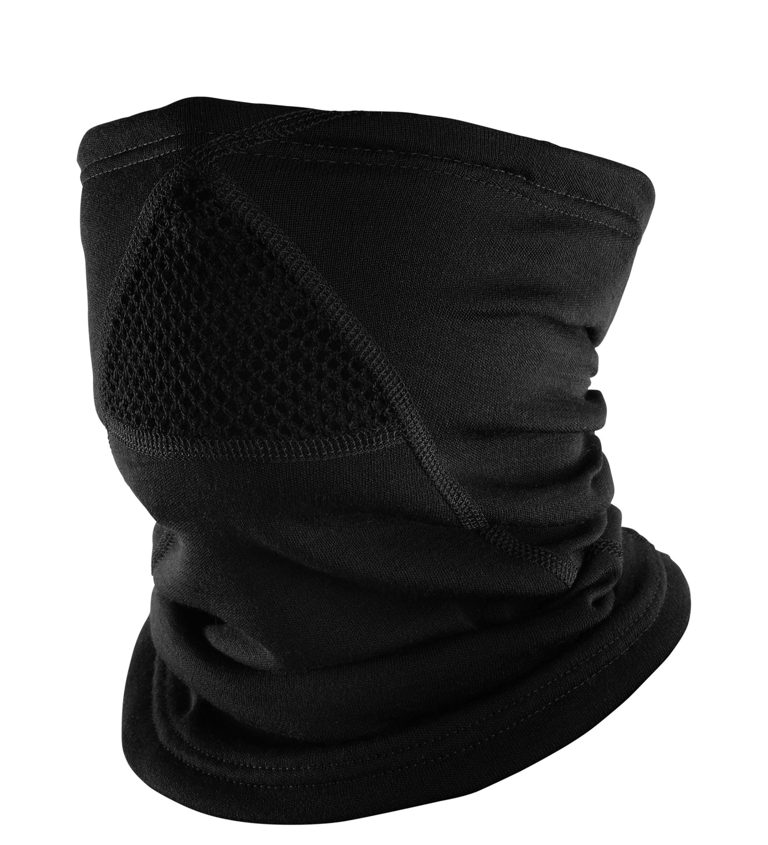 DoubleWool Neckgaiter JET BLACK / EN STORLEK