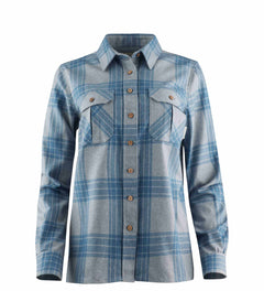Reborn woolshirt Women CHECK LIGHT GREY/JEANS / 2XL