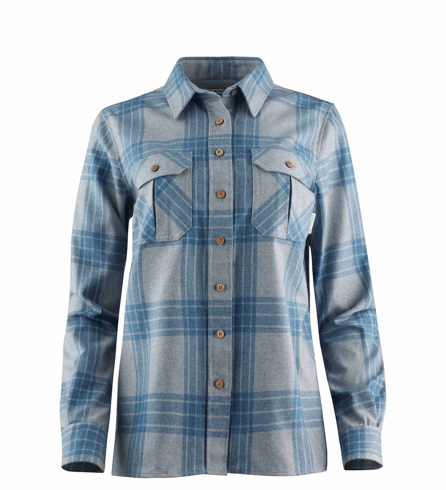Reborn woolshirt Women CHECK LIGHT GREY/JEANS / XS