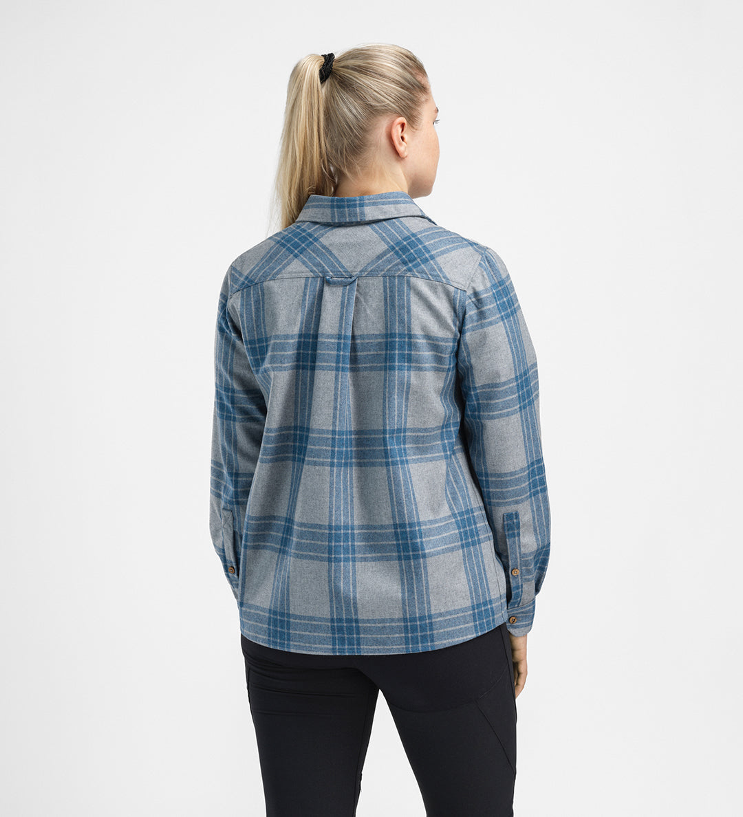 Reborn woolshirt Women CHECK LIGHT GREY/JEANS / XS