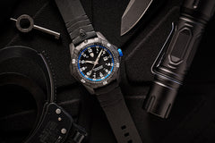 Carbon Composite Dive Series 1001 Svart Med Svart Armband SVART MED SVART ARMBAND / 1 ST