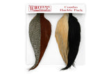 Indtroductory Hackle Pack, Four 1/2 capes MIXED / ONE SIZE