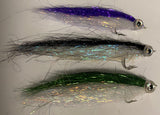 Baitfish Flugor Mix BLACK PURPLE GREEN / #6