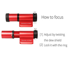 William UniGuide 32 mm Mini Guide Scope med universal glidbas, röd 1 ST