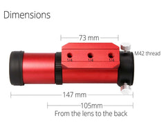 William UniGuide 32 mm Mini Guide Scope med universal glidbas, röd 1 ST