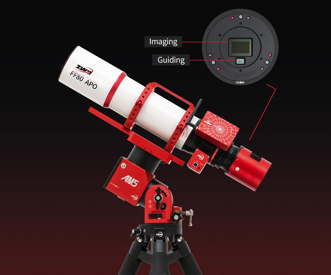 ZWO Färgkamera ASI2600MC Duo - Sensor D=28,3 mm - med guidesensor 1 ST