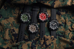 Protek Automatic Carbon USMC Dive Series 1210 SVART GRÖN MED SVART ARMBAND / 1 ST / EN STL