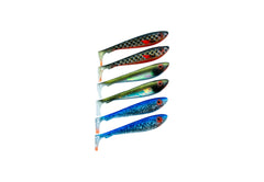 McRubber Shad 6-pack MIX MOTOROIL / 9CM / 6,2G