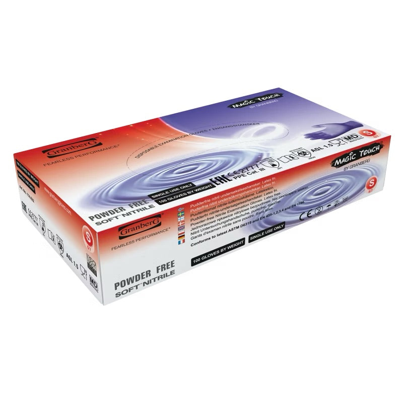 Engångshandskar Magic Touch 100st/frp BLÅ / S
