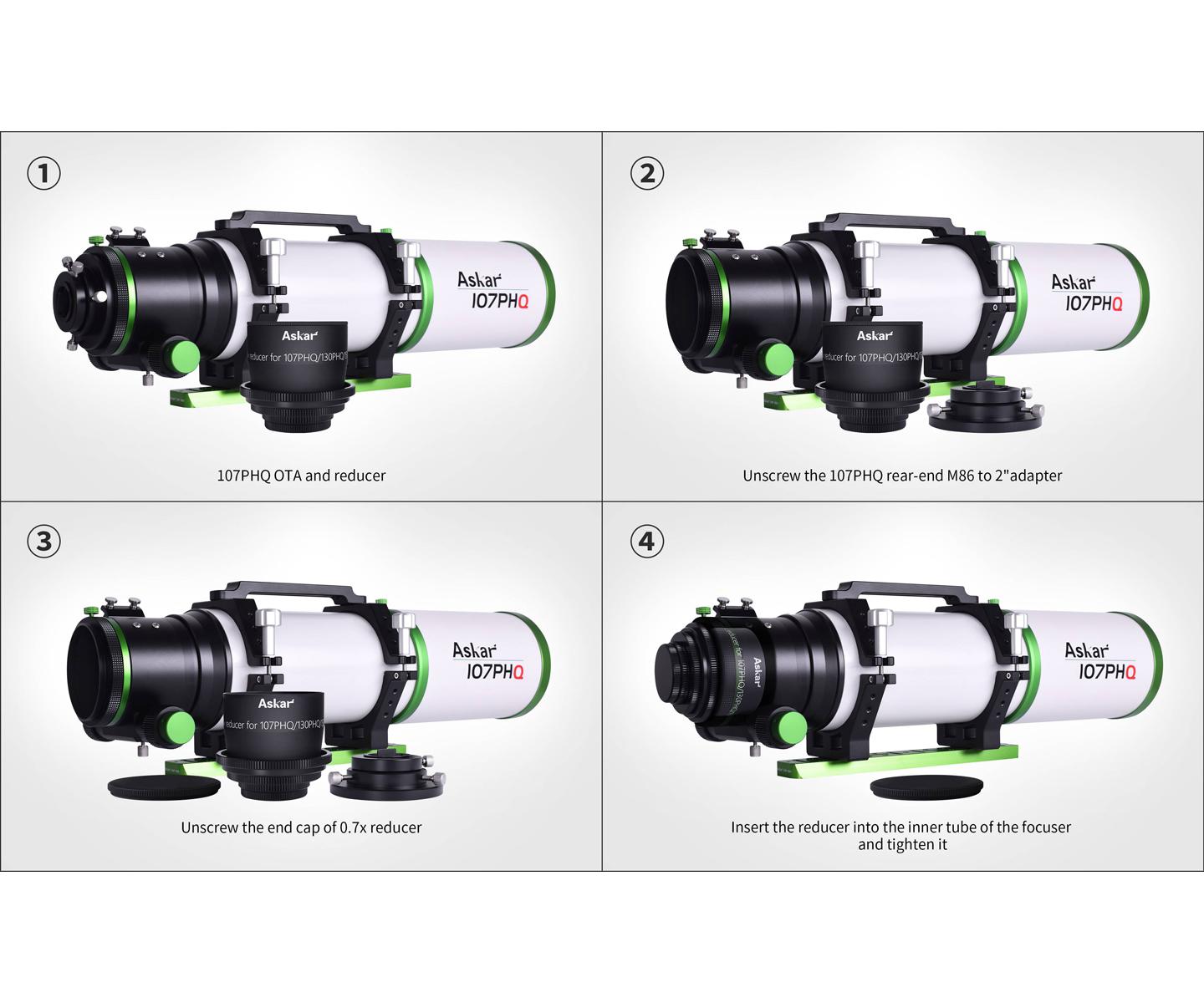 Askar 0.7x Reducer för 107PHQ, 130PHQ och 151PHQ 1 ST