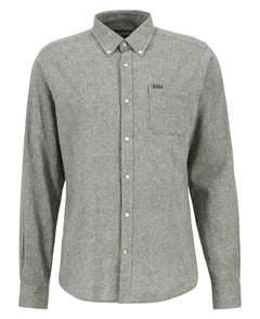 Nelson Tailored Shirt Men BLEACHED OLIVE / S
