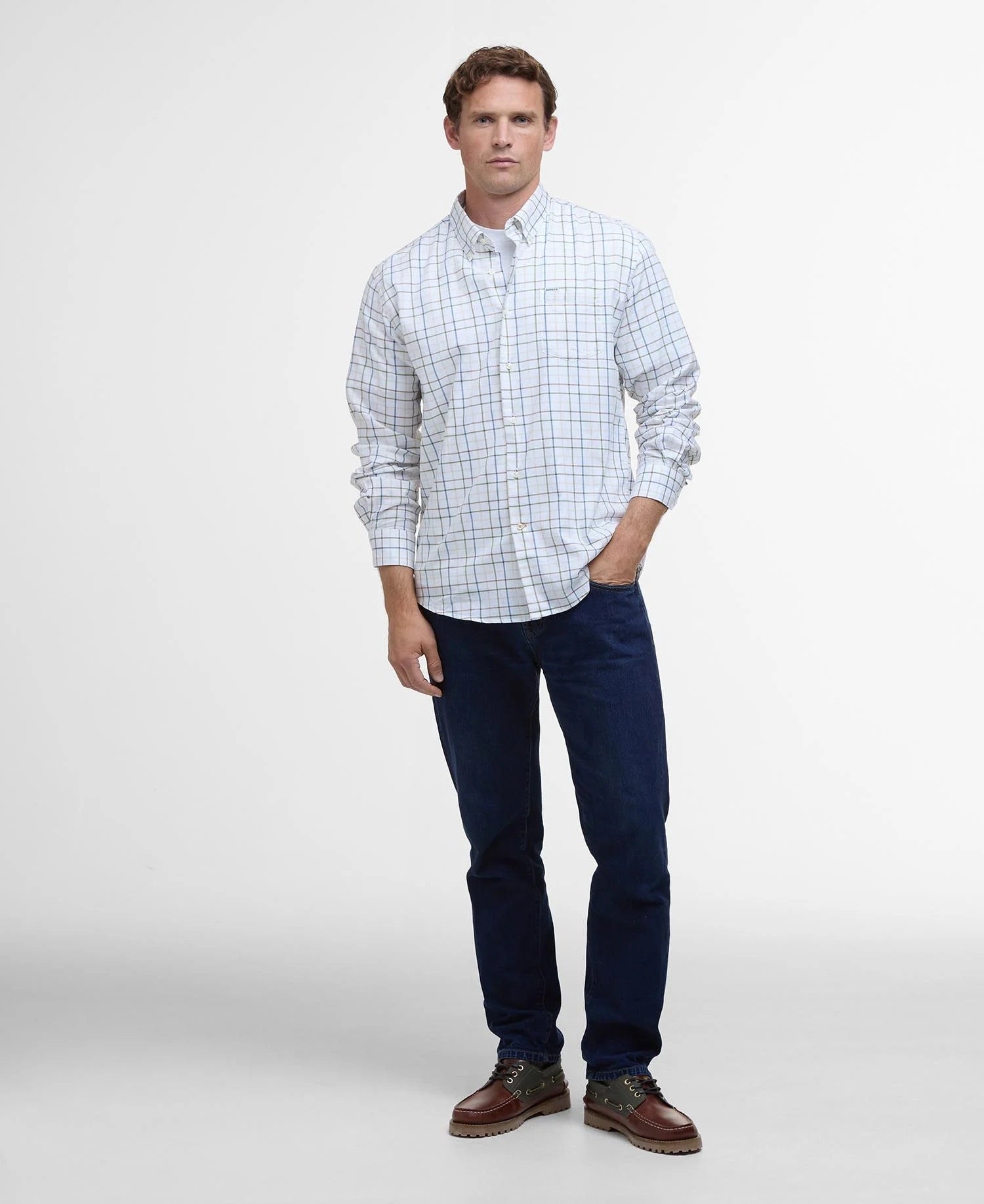 Caswell Tattersall Regular Fit Shirt Men PINE GREEN / S