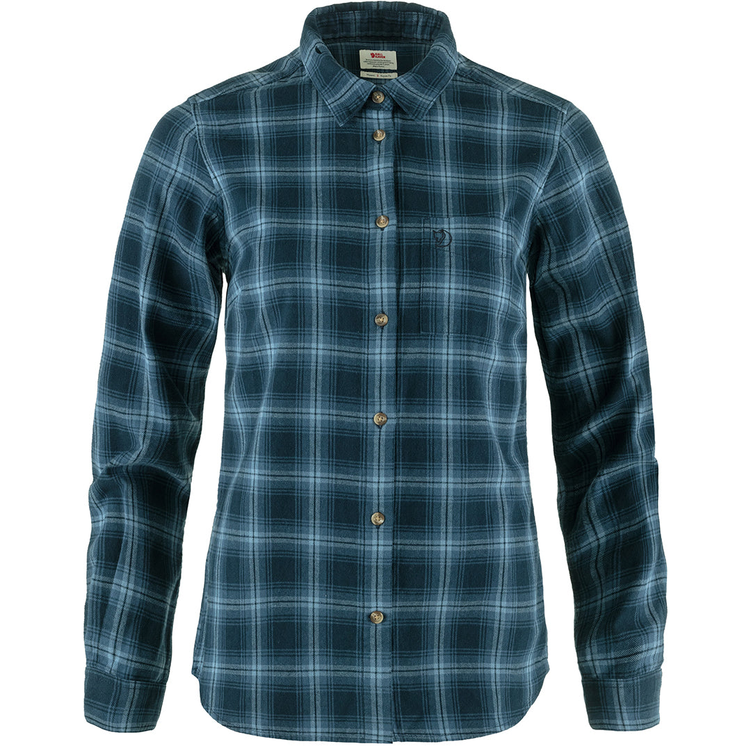 Övik Flannel Shirt Women DARK NAVY-INDIGO BLUE / XS