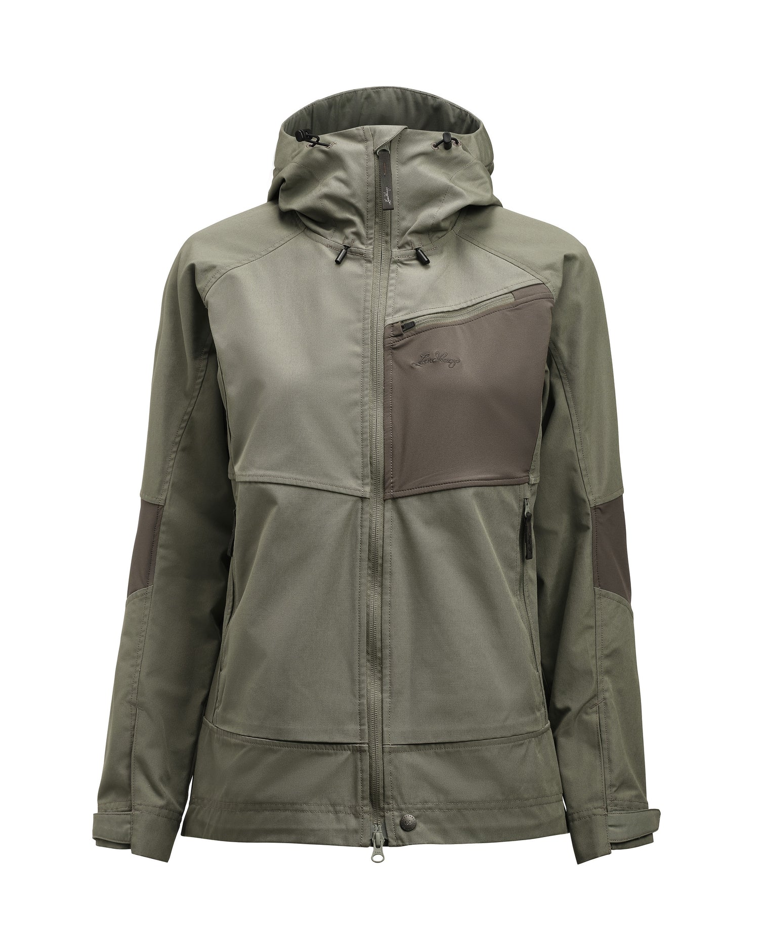 Tived Stretch Hybrid Womens Jacket ALOE GREEN/FOREST GREEN / XS