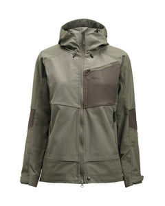 Tived Stretch Hybrid Womens Jacket ALOE GREEN/FOREST GREEN / XS