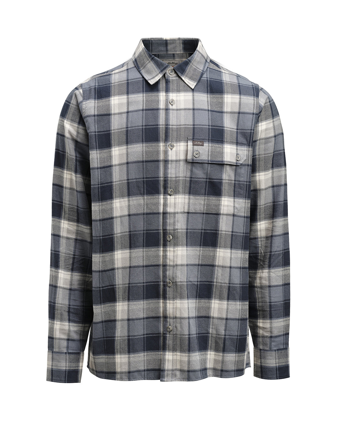 Järpen Plaid Flannel Shirt DK SKY BLUE / XS