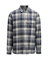 Järpen Plaid Flannel Shirt DK SKY BLUE / XS