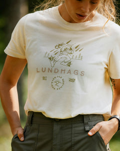 Järpen Printed Womens T-shirt CHALK WHITE / XS