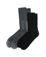 Merino Trekking Sock Combo Mid LIGHT GREY MELANGE/BLACK / 34-36