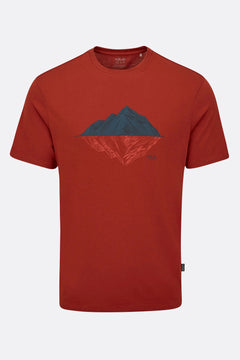 Crimp Reflection Tee Men, T-Shirt TUSCAN RED / MED