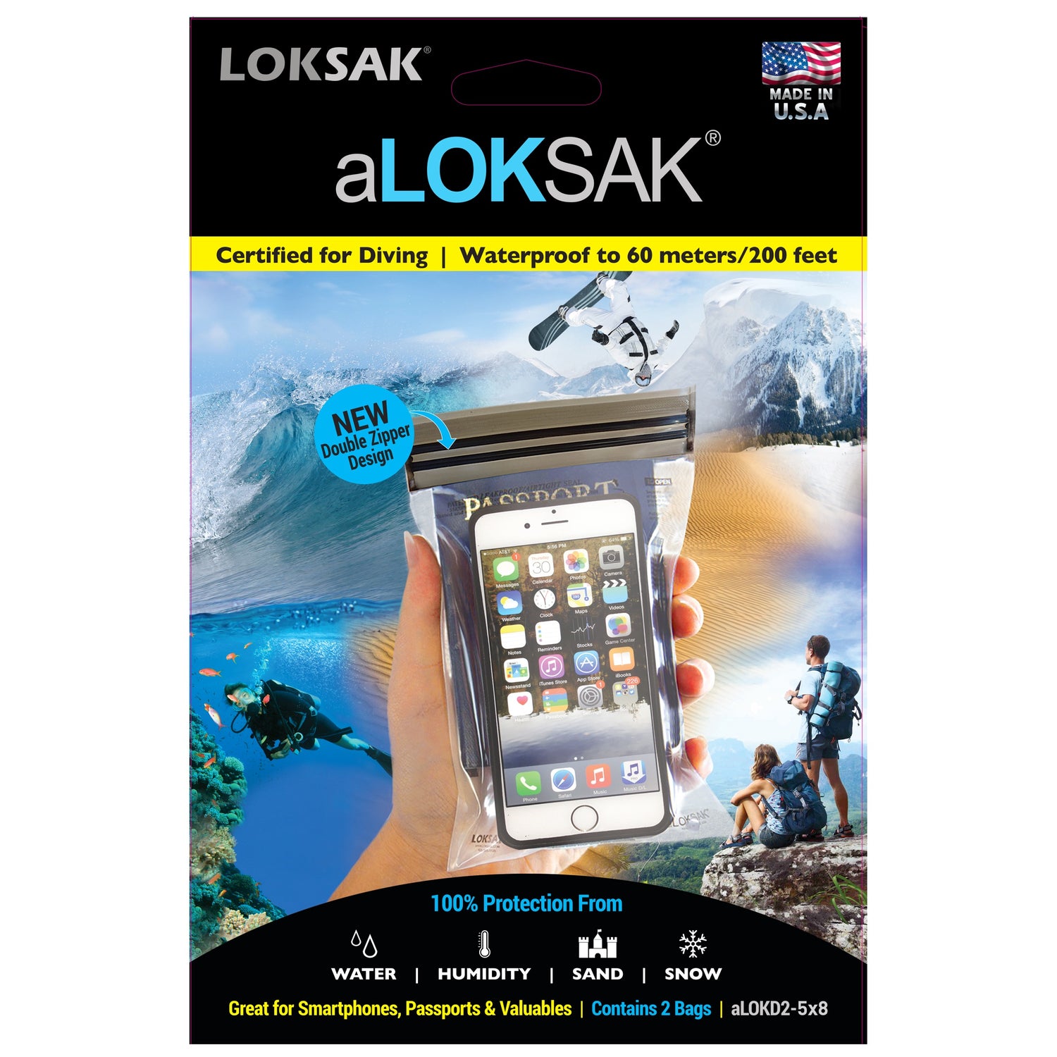 Smartphone Vattentät Väska XXL 2-pack CLEAR / EN STL